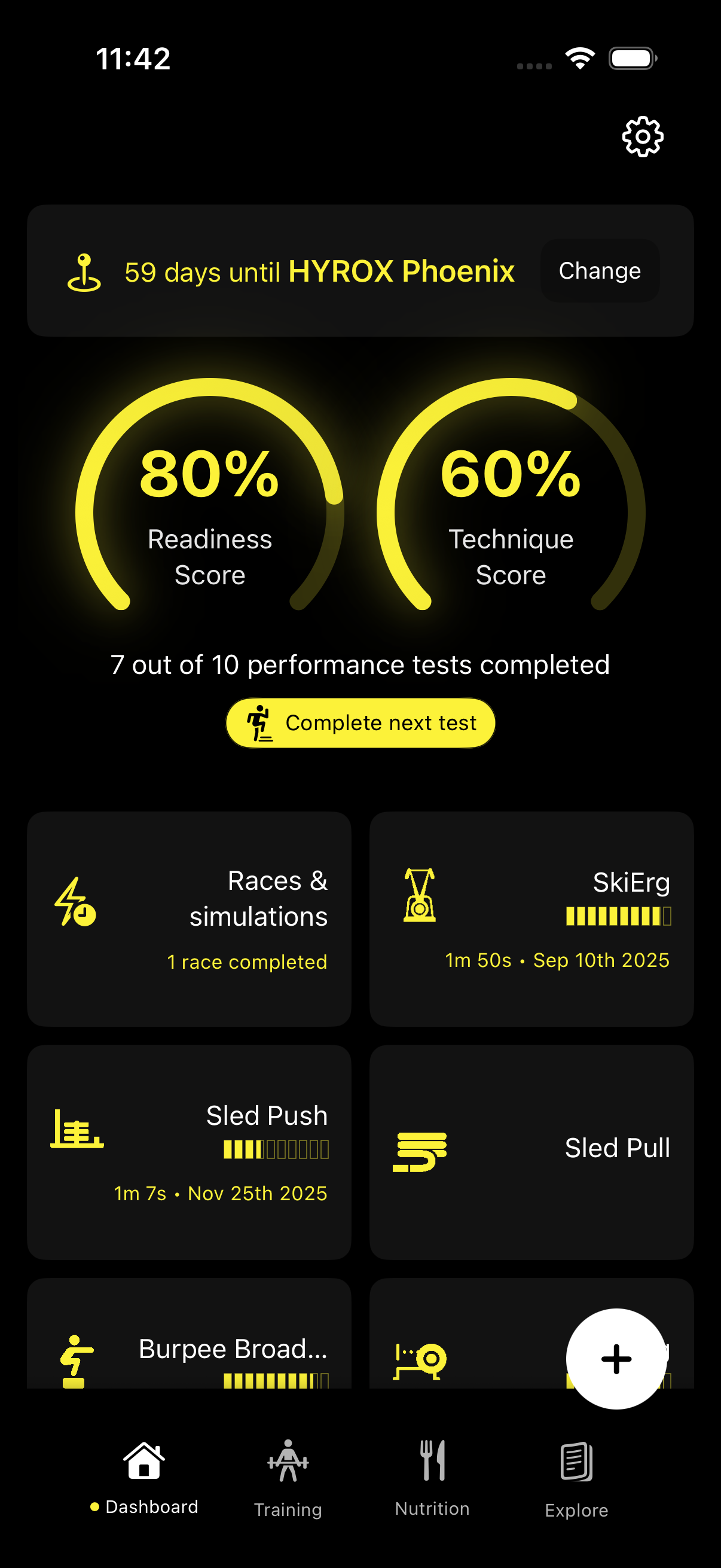 Dashboard view with logo visible at the top
