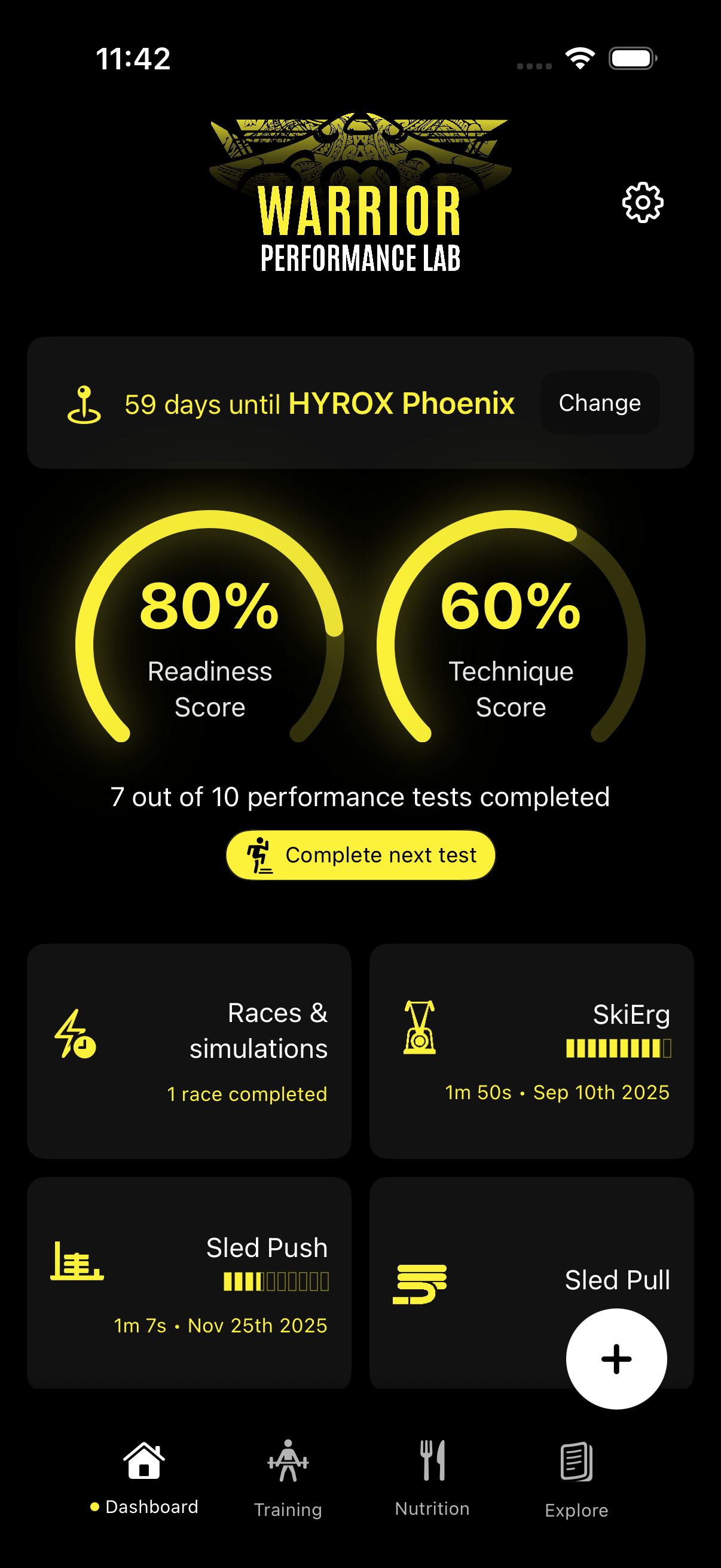Dashboard view with logo hidden for a cleaner layout